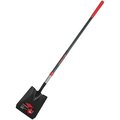 Razor-Back Square Point Shovel, 9-1/2 in W Steel Blade, Fiberglass Handle W/ Cushion Grip 2594500